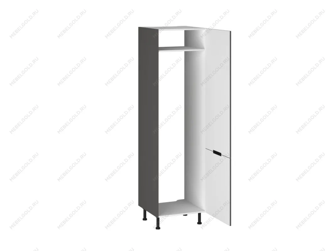 Шкаф-пенал ПХ-60 бока МДФ, Виста (600*586*2216) Экокожа Серый, 26677 | изображение 1