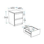 МАЛЬТА тумба ИКЕА / IKEA 2 ящика 40х54 белая | изображение 3