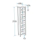 САГА стеллаж 50 белый | изображение 3