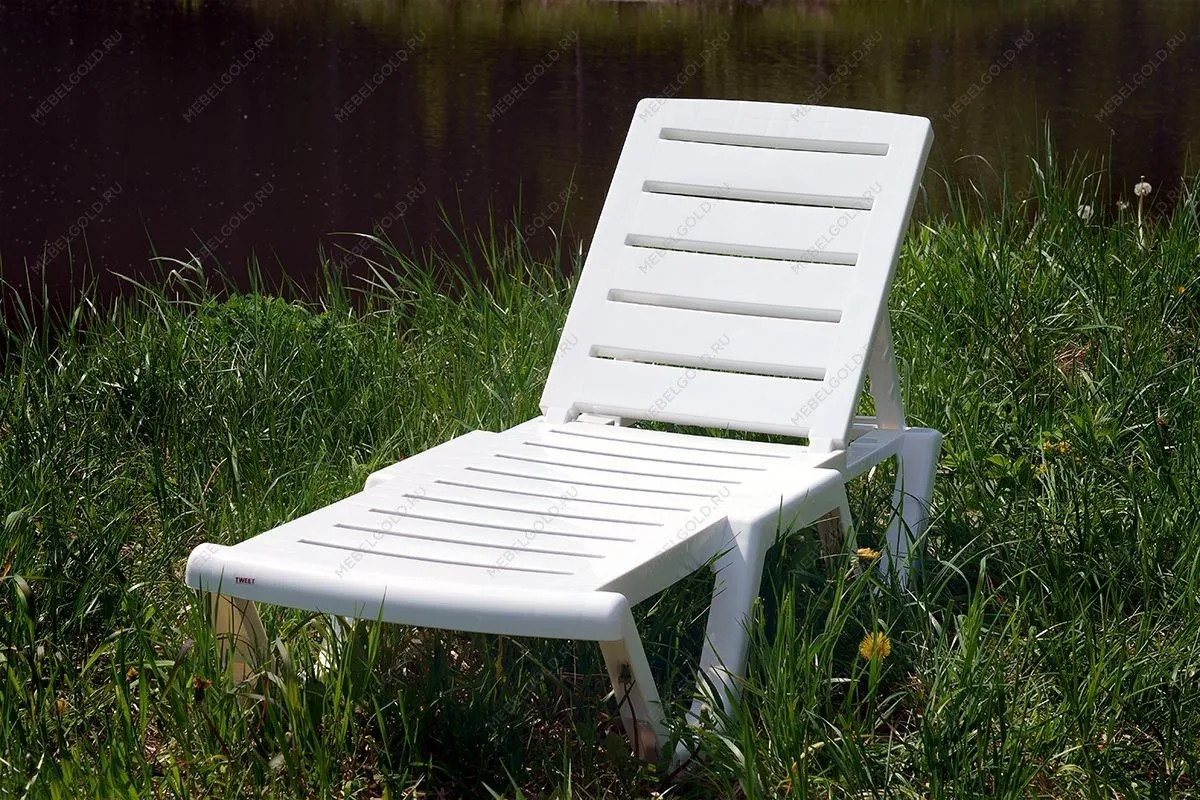 Шезлонг Tweet пластиковый белый | изображение 8