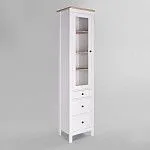 САГА шкаф с витриной 50 белый/ясень | изображение 1