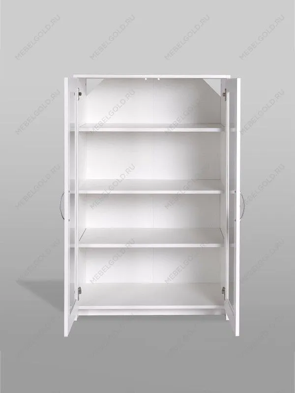 Тумба Сириус, 2 двери со стеклом, 78х41х124 см, белая | изображение 7