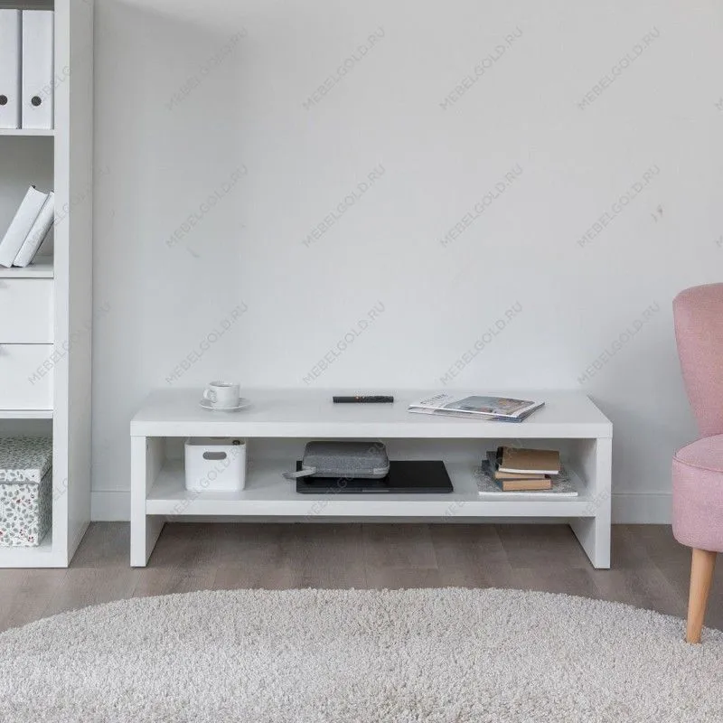 ЛАКК / ЭНКЕЛЬ ТВ-тумба ИКЕА / IKEA ТВ12, тамбурат, цвет белый | изображение 4