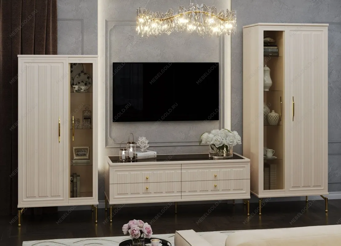 Гостиная Замира 2+тв+2 бежевый