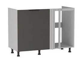 Стол под мойку угловой СМУ-120, Ватель (1100*554*820) Экокожа Серый, 23315