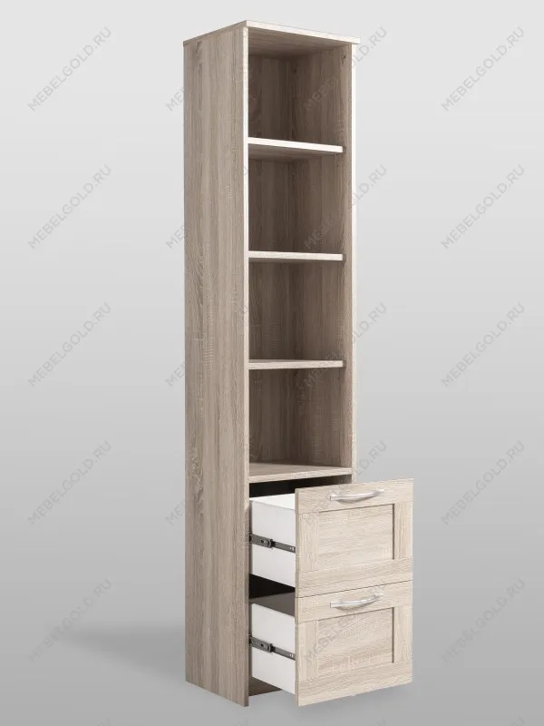 Стеллаж Сириус, 2 ящика, 39х35х190 см, дуб сонома | изображение 9