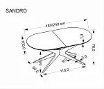Стол обеденный Halmar SANDRO раскладной (черный/черный) | изображение 19