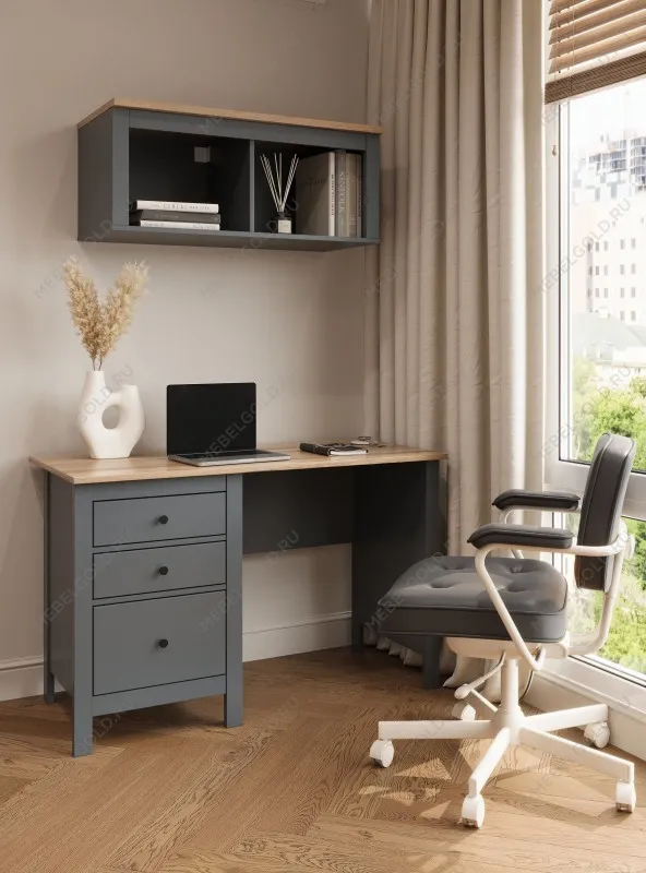 Стол письменный Сага, 120х56, серый/ясень | изображение 6