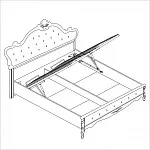 Кровать Мишель 160х200 см с подъёмным механизмом белый матовый | изображение 3