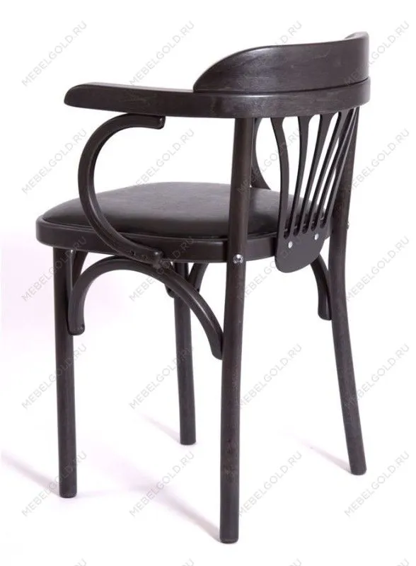 Стул Михаэль мягкий (венге, экокожа ЧЕРНАЯ) | изображение 5