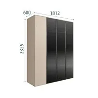 Шкаф 4-х дв. Bogemia Air (Ваниль/Черный) БМШ2/4(3)