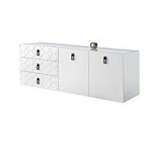 Комод 1.6м Bogemia Fly Farfalle (Белый) (Lakobel/Черный) БМКМ-4