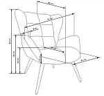 Кресло Halmar TYRION (бежевый) | изображение 9