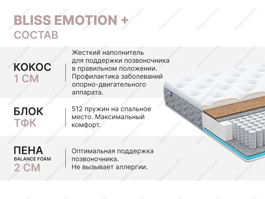 Матрас Bliss Emotion + 180х200 | изображение 4