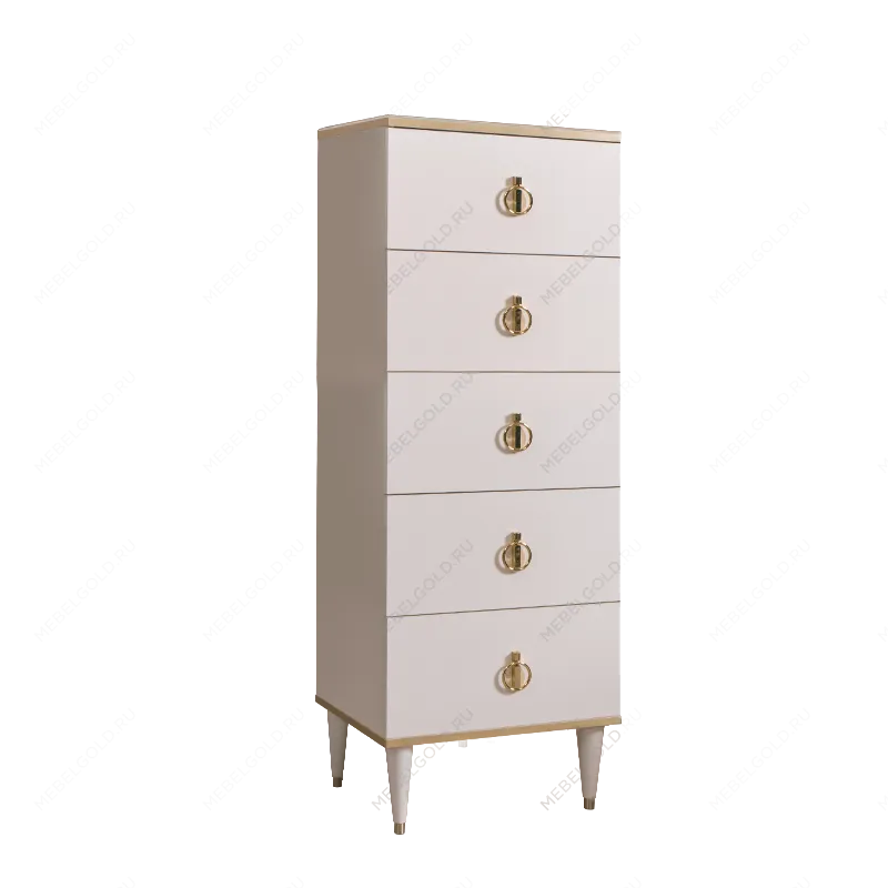 Комод узкий Римини (Слоновая кость/Золото) РМКМ-2