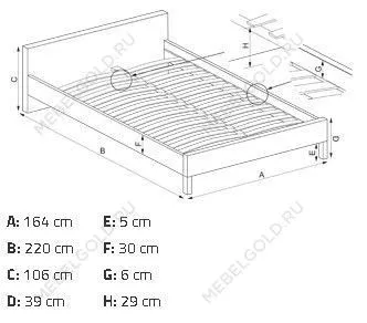 Кровать Halmar MODENA 160 (серый) | изображение 12