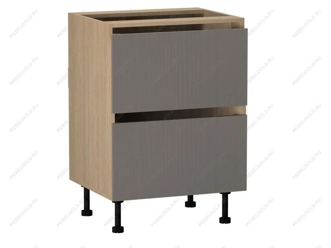 Стол с ящиками СЯ-60 (2), Женева (600*520*870) Дуб Палермо/Серый камень , 22022