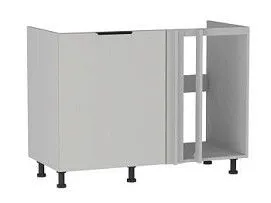 Стол под мойку угловой СМУ-120, Ватель (1100*554*820) Экокожа Белый, 23915