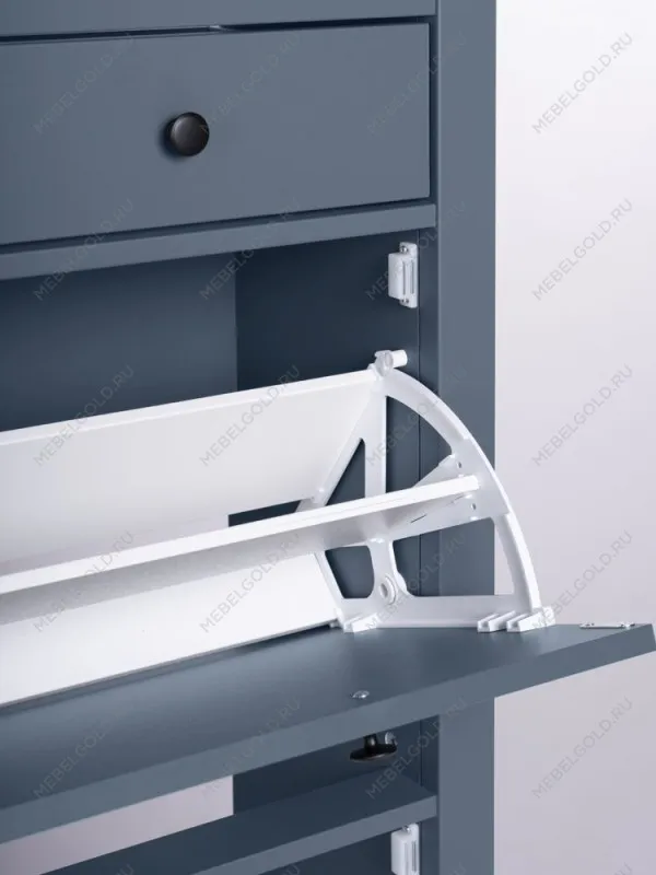 Обувница Сага с 2 откидными ящиками 92х122 темно-бирюзовая | изображение 9