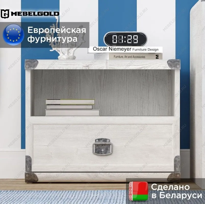 Тумба прикроватная Индиана JKOM1S сосна каньон | изображение 1