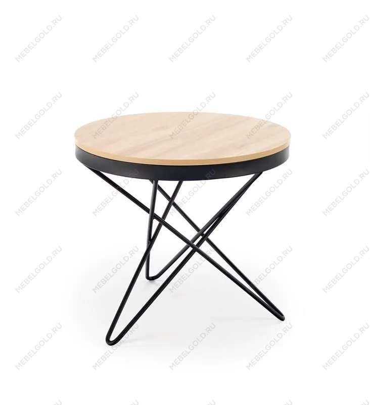 Стол журнальный Halmar LEILA (натуральный/черный) | изображение 1