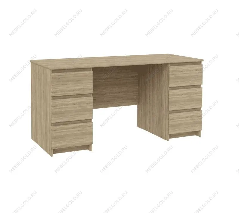 КАСТОР (KULLEN) стол письменный ИКЕА / IKEA 6 ящиков 151х65 сонома | изображение 3