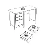 Стол письменный Сага, 120х56, белый | изображение 11