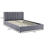 Кровать Signal MONTREAL VELVET (серый) 140/200 | изображение 1