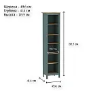 САГА стеллаж 50 темно-бирюзовый/ясень - Выставка м. Марьина роща | изображение 3