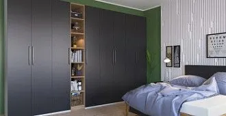 Гардероб Отис П2 с фасадом ЛДСП (графит)