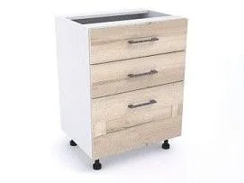 Стол с ящиками СЯ-60 (520), Дублин (600*520*820) Дуб галифакс белый, 21681