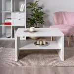 ЛАКК / ЭНКЕЛЬ Журнальный стол ИКЕА / IKEA 82С, тамбурат, цвет белый | изображение 4