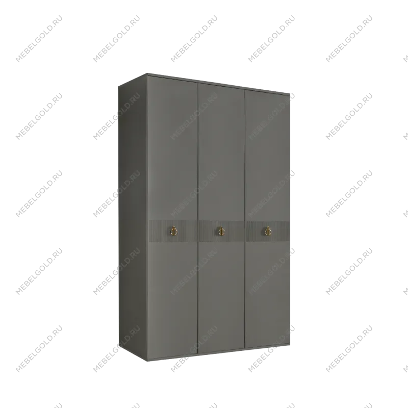Шкаф 3-х дверный Римини СОЛО (Серый/Золото) РМШ2/3(s)
