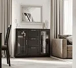 БРИМНЭС / СИРИУС тумба ИКЕА / IKEA 2 двери со стеклом и 3 ящика 117х95 Дуб Венге | изображение 4