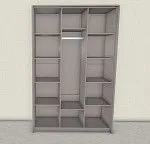 Шкаф Гравита 3-дверный серый камень глянец | изображение 1