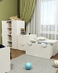 ПИКСИ шкаф распашной с 2 дверьми 60x57x63, робкий подснежник | изображение 6
