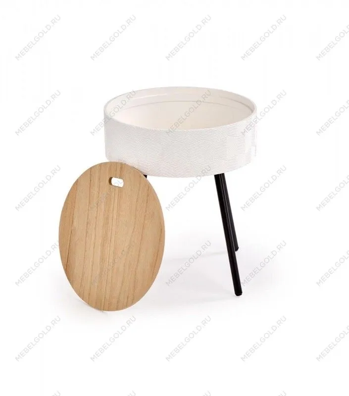 Стол журнальный Halmar AURA (белый матовый) | изображение 2