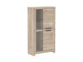 Пенал низкий со стеклом, Юта (802*373*1476) Дуб Мария, 31707