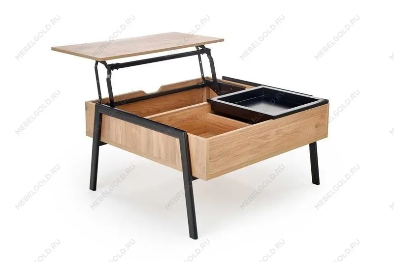 Стол журнальный Halmar PODIUM (натуральный/черный) | изображение 1