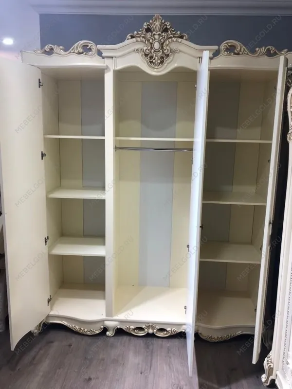 Шкаф Джоконда 3-дверный крем глянец | изображение 4