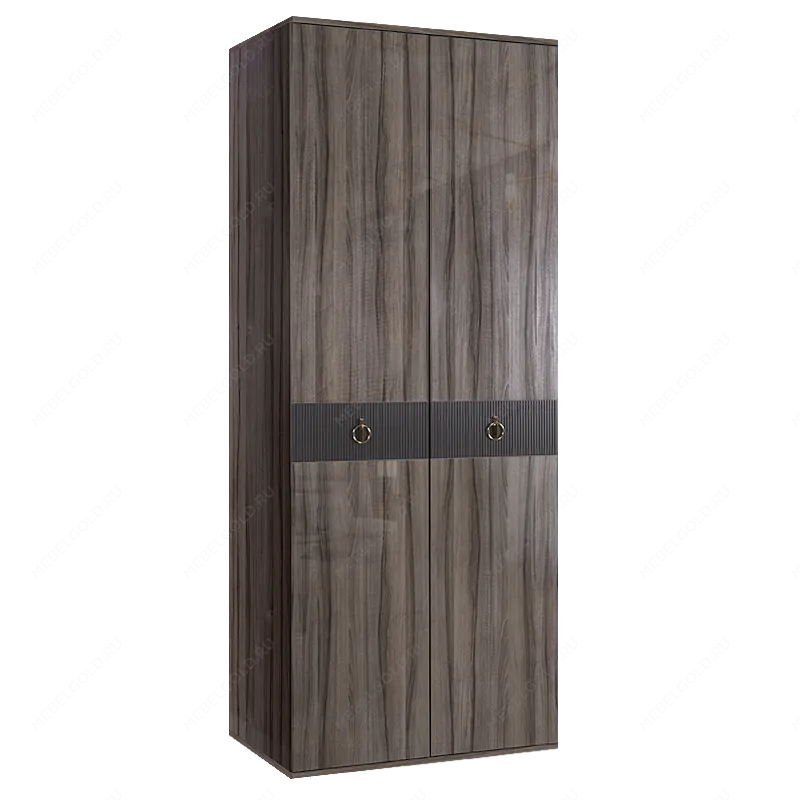 Шкаф 2-х дверный Римини СОЛО (Орех империя/Золото) РМШ2/2(s)