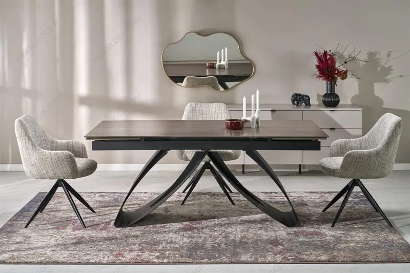 Стол обеденный Halmar HILARIO 180 (орех/черный)