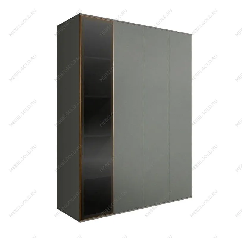 Шкаф 4-х дв. Bogemia Air (Серый/Золото) БМШ2/4(1)