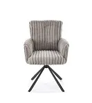 Стул кухонный Halmar K572 поворотный (серый/черный) | изображение 3