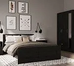 БРИМНЭС / СИРИУС кровать двойная ИКЕА / IKEA 160х200 Дуб Венге | изображение 3