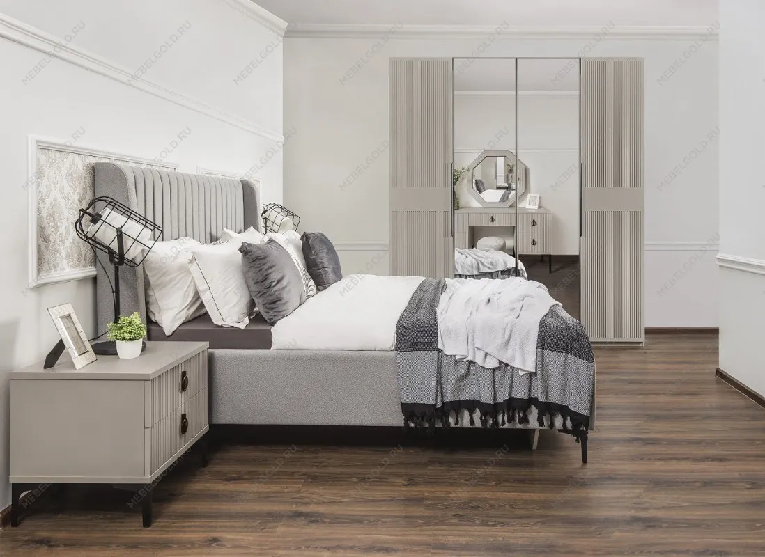 Кровать Стелла 160х200 светло серый камень | изображение 11