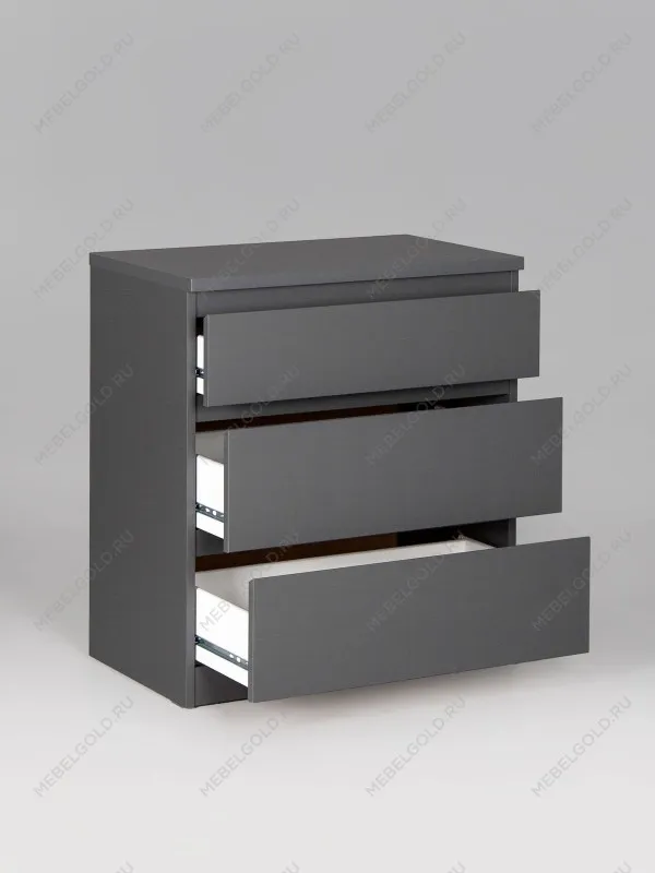 Комод Кастор, 3 ящика, 65х40х71 см, серый | изображение 14