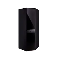 Шкаф угловой Римини СОЛО (Черный/Серебро) РМШУ2/1(s)