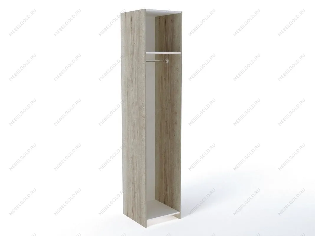 Шкаф 1-но дверный, Мале (466*544*2278) Дуб галифакс белый, 11210 | изображение 1