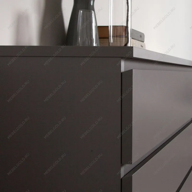 Комод Варма, 4 ящика, 80х100х40 см, эмаль серая | изображение 2